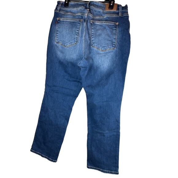 Judy Blue Thermal Straight Fit Jeans Contrast Wash JB82561 Women's Plus Size 18W - Picture 4 of 14